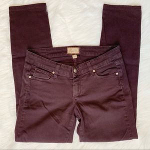 PAIGE Burgundy Skinny Jeans